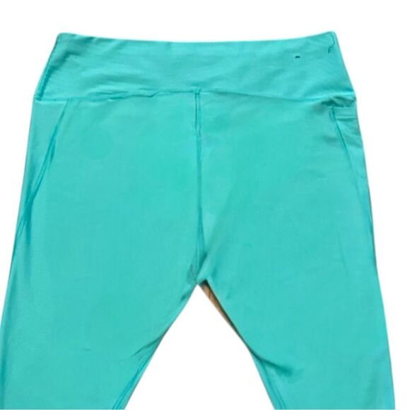 Under Armour UA Teal/Green HeatGear High No-Slip Waistband Ankle Leggings 2X - Picture 7 of 11